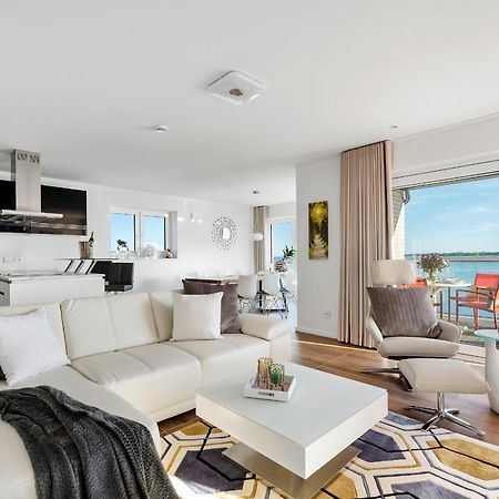 Horizont- Direkt Am Wasser, Hafenblick, Fahrstuhl, Sauna, Ueberdachter Balkon Olpenitz Luaran gambar