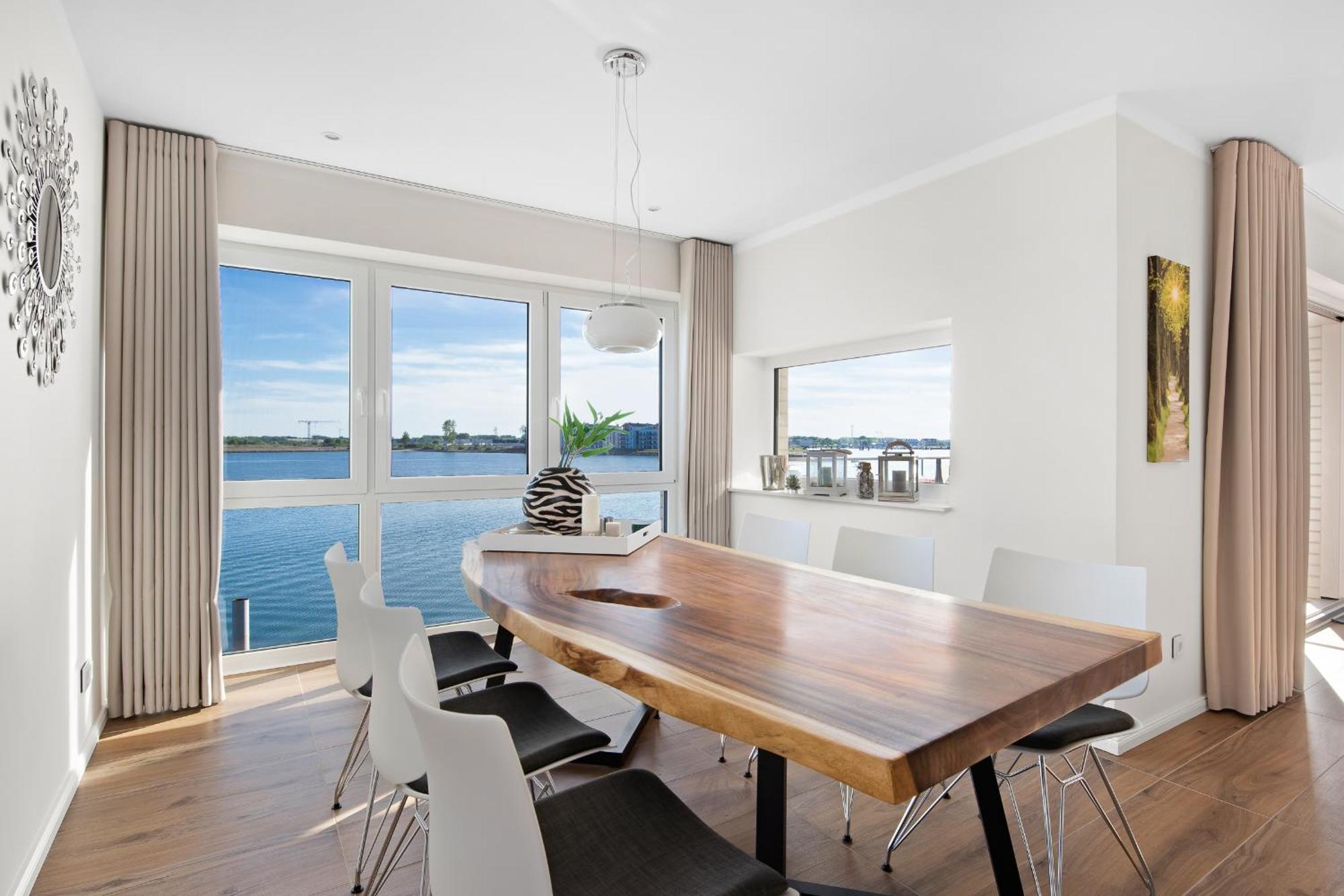 Horizont- Direkt Am Wasser, Hafenblick, Fahrstuhl, Sauna, Ueberdachter Balkon Olpenitz Luaran gambar